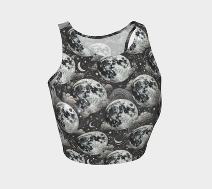 MOON PHASES Glitter Athletic Crop Top