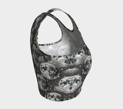 MOON PHASES Glitter Athletic Crop Top