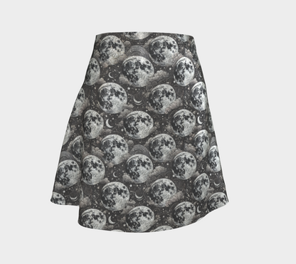 MOON PHASES Glitter Flare Skirt