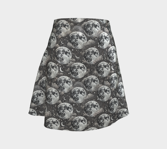 MOON PHASES Glitter Flare Skirt