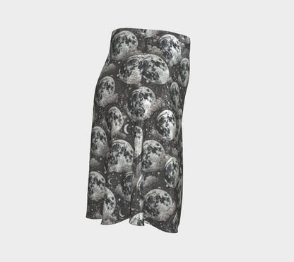 MOON PHASES Glitter Flare Skirt
