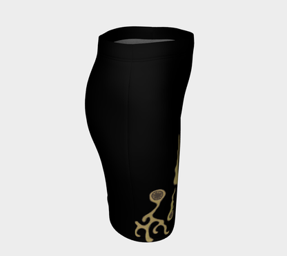 EYELIENS (Black) Fitted Skirt