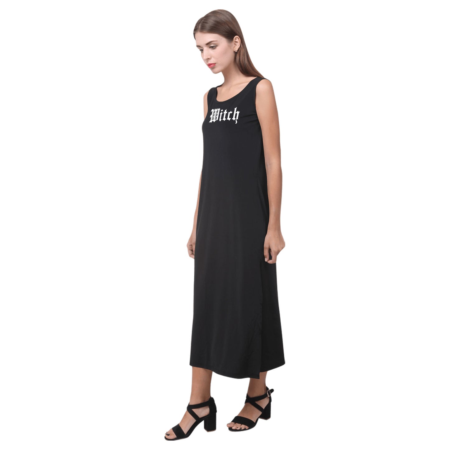 SALEM Phaedra Sleeveless Open Fork Long Dress