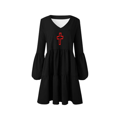 CRUSADE V-Neck Loose Fit Dress