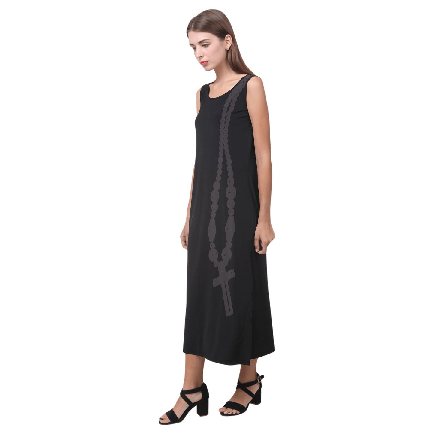 ROSARY Phaedra Sleeveless Open Fork Long Dress