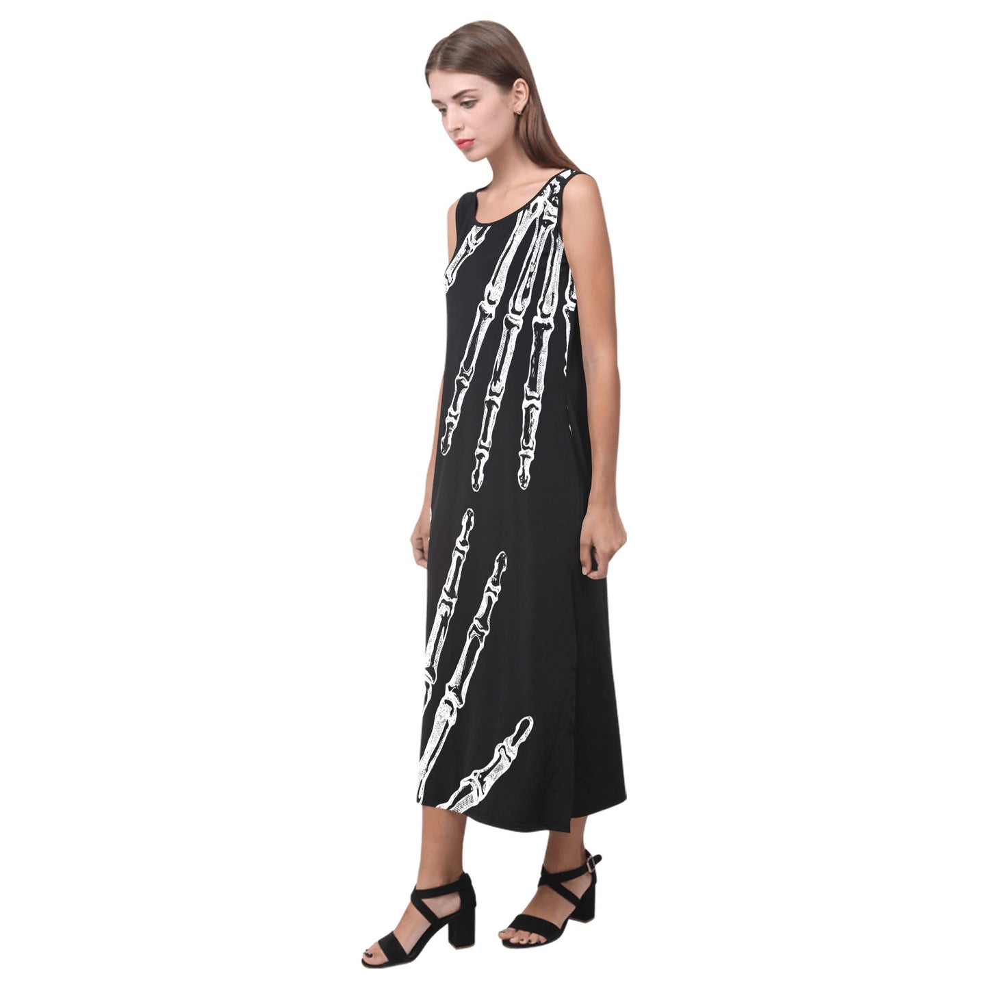 PHALANGES Phaedra Sleeveless Open Fork Long Dress