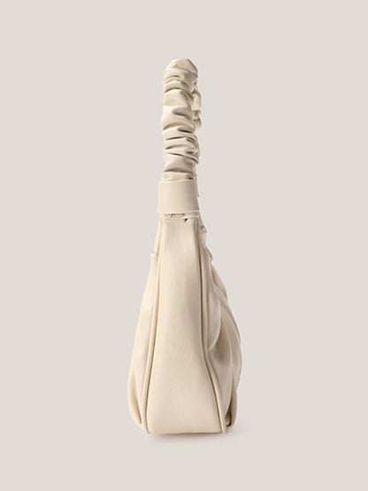 Underarm Cloud Pleat Baguette Messenger Shoulder Bag