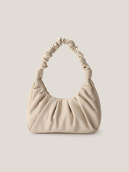 Underarm Cloud Pleat Baguette Messenger Shoulder Bag