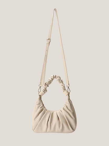 Underarm Cloud Pleat Baguette Messenger Shoulder Bag