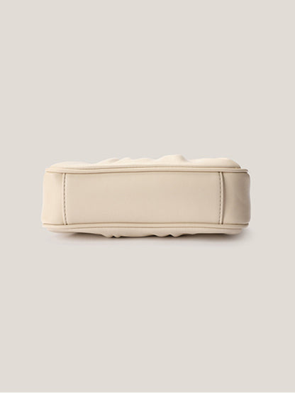 Underarm Cloud Pleat Baguette Messenger Shoulder Bag