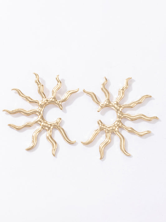 Earrings Geometric Golden Sun Jewelry