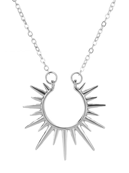 Necklace Sunflower Pendant Retro Metal Clavicle Chain Jewelry