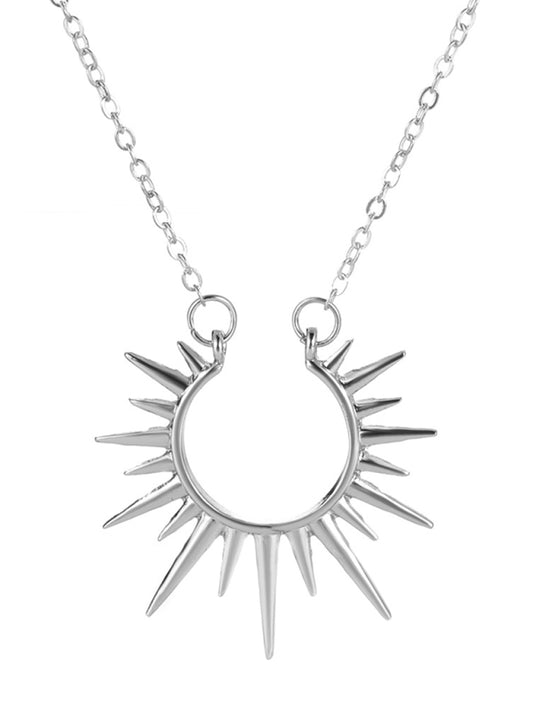 Necklace Sunflower Pendant Retro Metal Clavicle Chain Jewelry