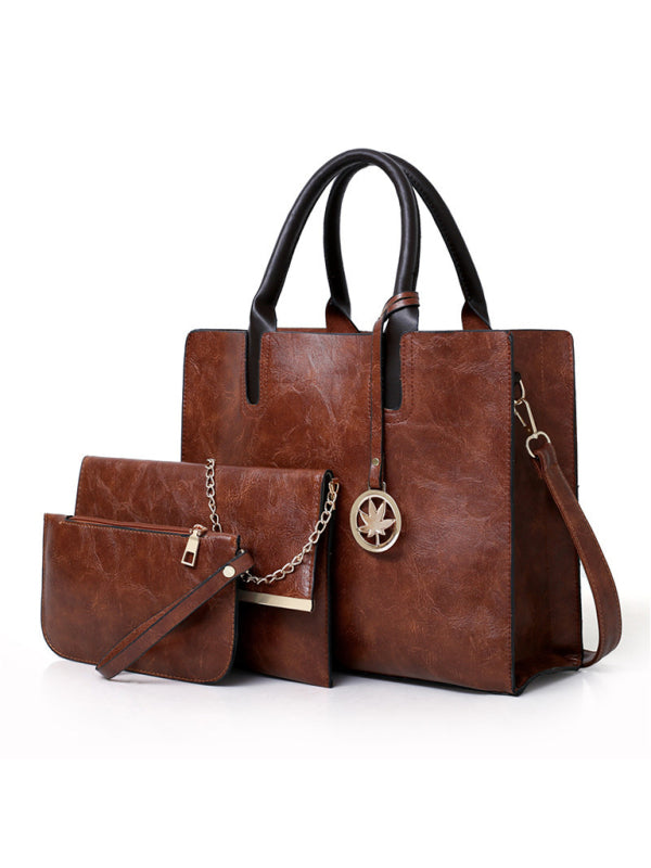 Shoulder PU Leather Large Mother-In-Law Multi-Piece Set Bag