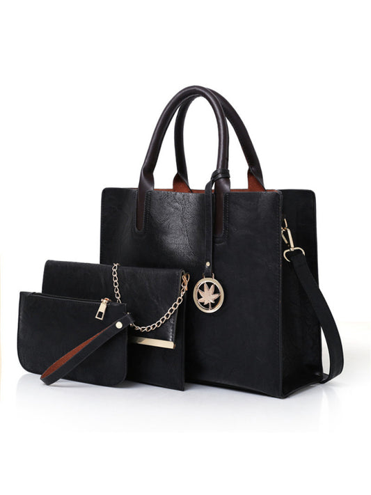 Shoulder PU Leather Large Mother-In-Law Multi-Piece Set Bag