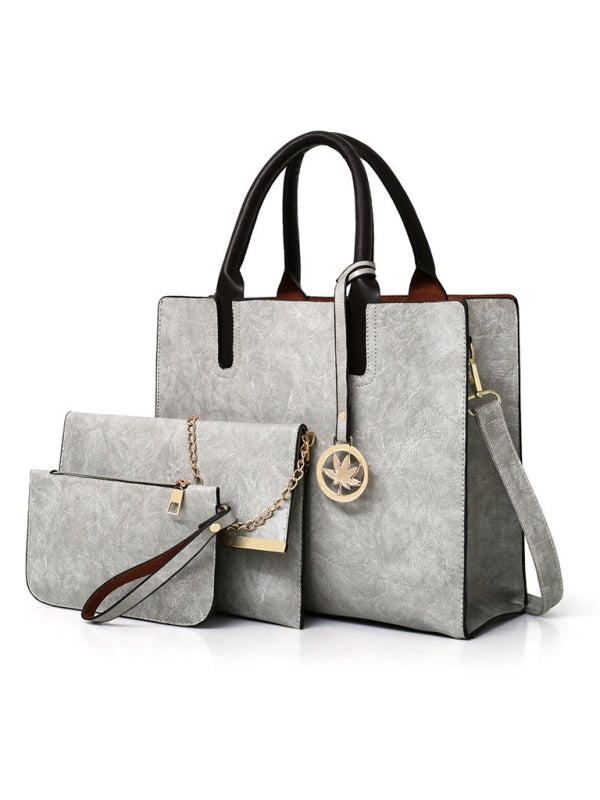 Shoulder PU Leather Large Mother-In-Law Multi-Piece Set Bag