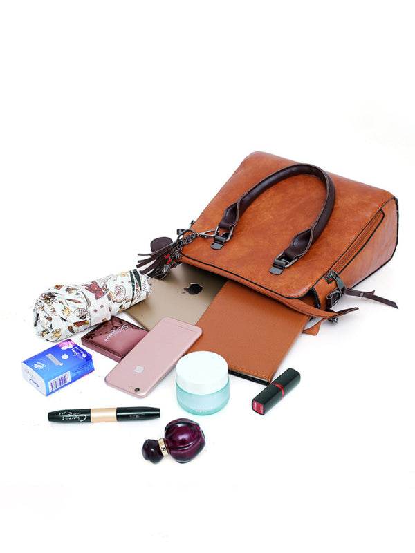Messenger Bag Four-Piece Set Retro Mother-in-Chief Handbag
