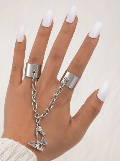Ring Set Exaggerated Personality Chain Temperament Combination Jewelry