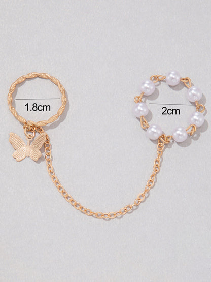 Ring Set Exaggerated Personality Chain Temperament Combination Jewelry