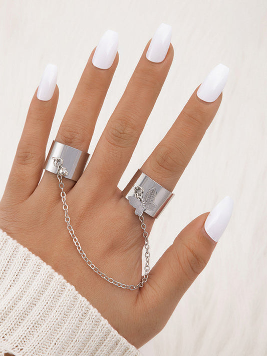 Ring Set Exaggerated Personality Chain Temperament Combination Jewelry