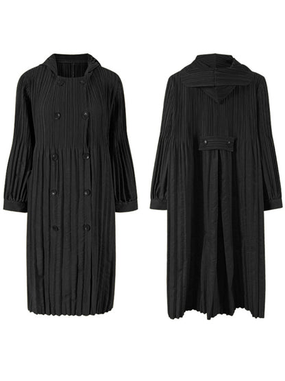 Convent Double Breasted Button Pleated Dress