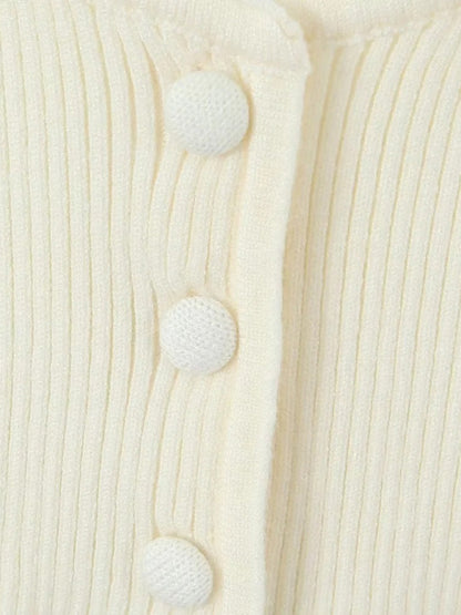 Preppy Cardigan Top and Mini Knitted Set