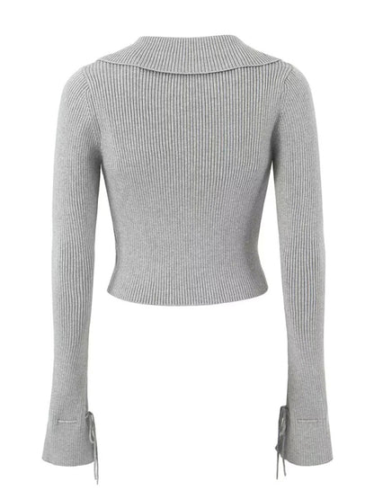 Preppy Cardigan Top and Mini Knitted Set