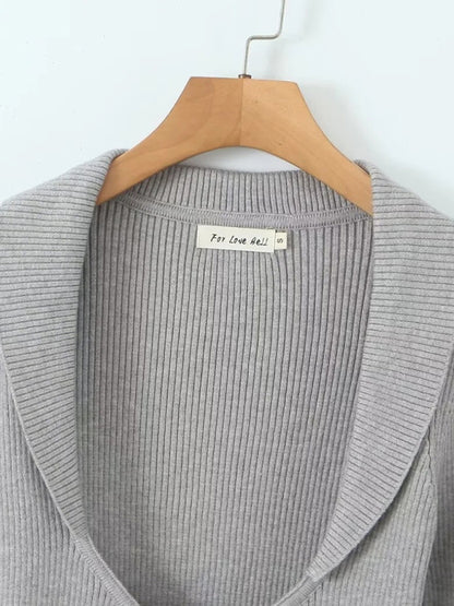 Preppy Cardigan Top and Mini Knitted Set