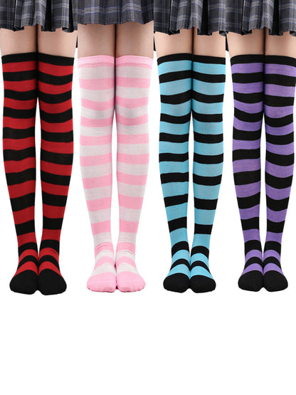 Socks Over-the-Knee Long Striped Stockings