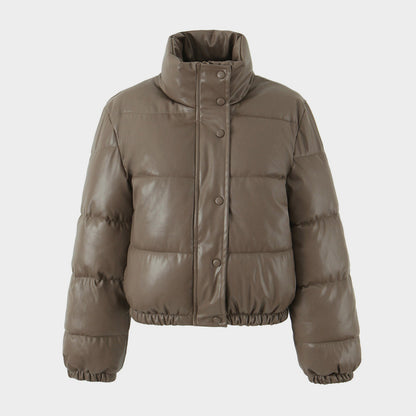 Short Simple Stand Collar Down Jacket