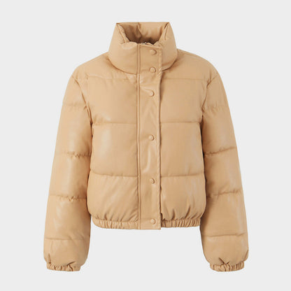 Short Simple Stand Collar Down Jacket